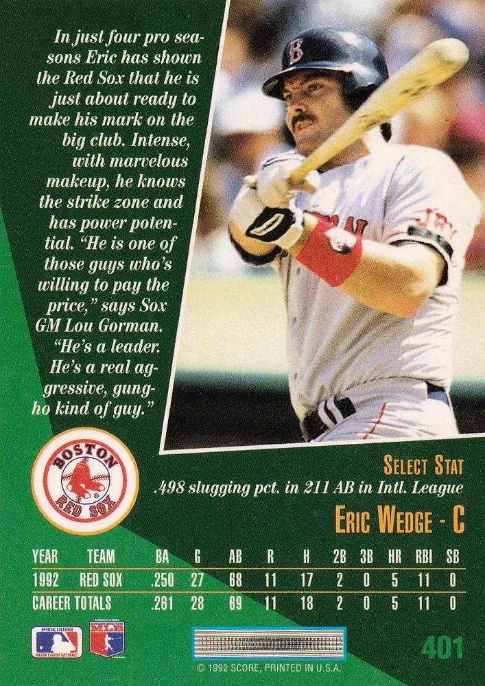 Eric Wedge  baseball card collectible - Main Image 2