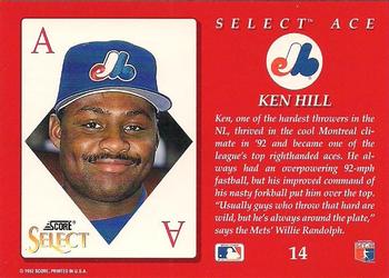Ken Hill  baseball card collectible - Main Image 2