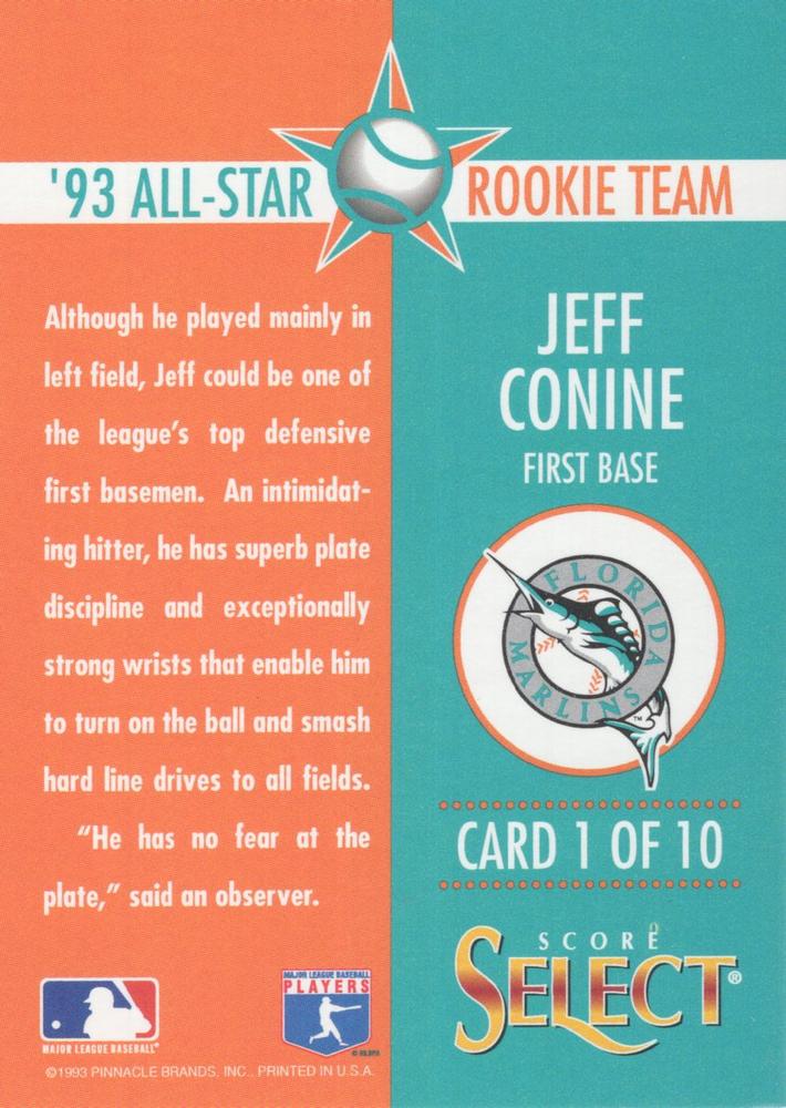 Jeff Conine  baseball card collectible - Main Image 2