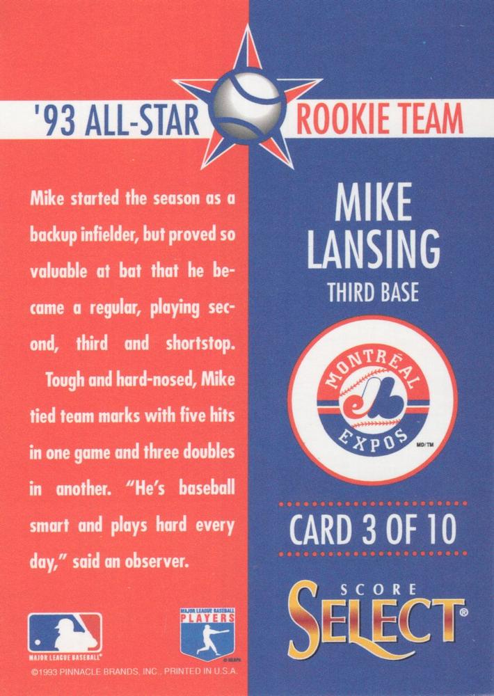 Mike Lansing  baseball card collectible - Main Image 2