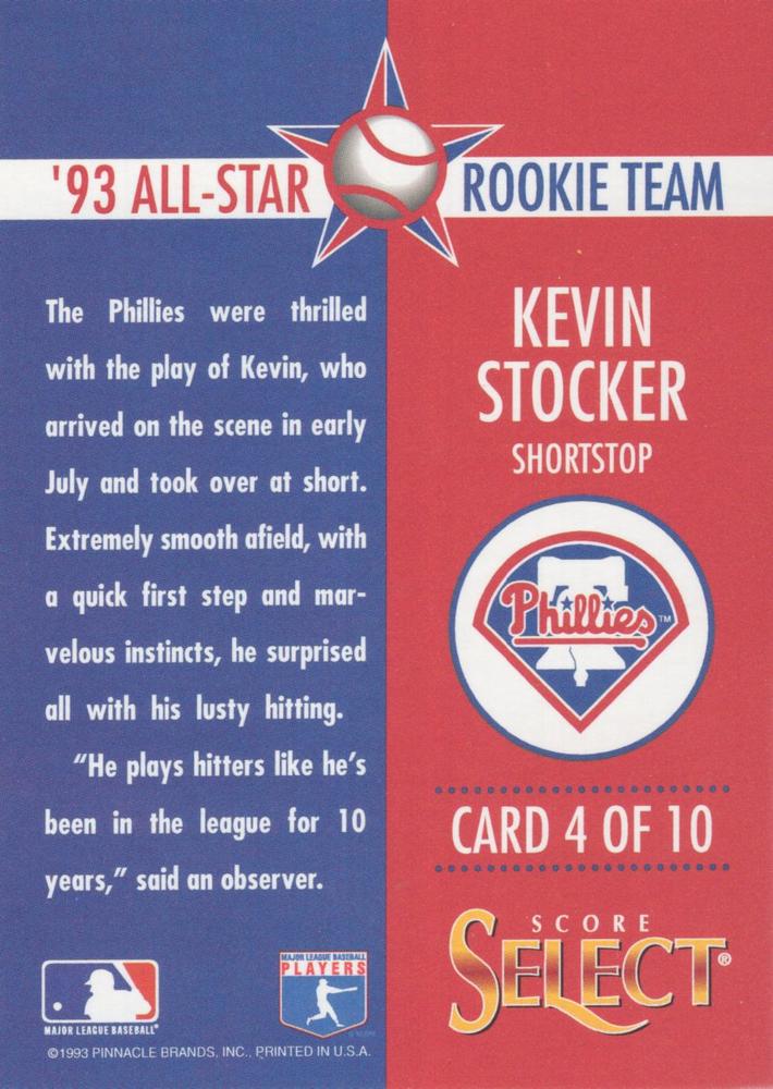 Kevin Stocker  baseball card collectible - Main Image 2