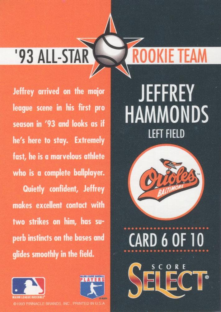 Jeffrey Hammonds  baseball card collectible - Main Image 2
