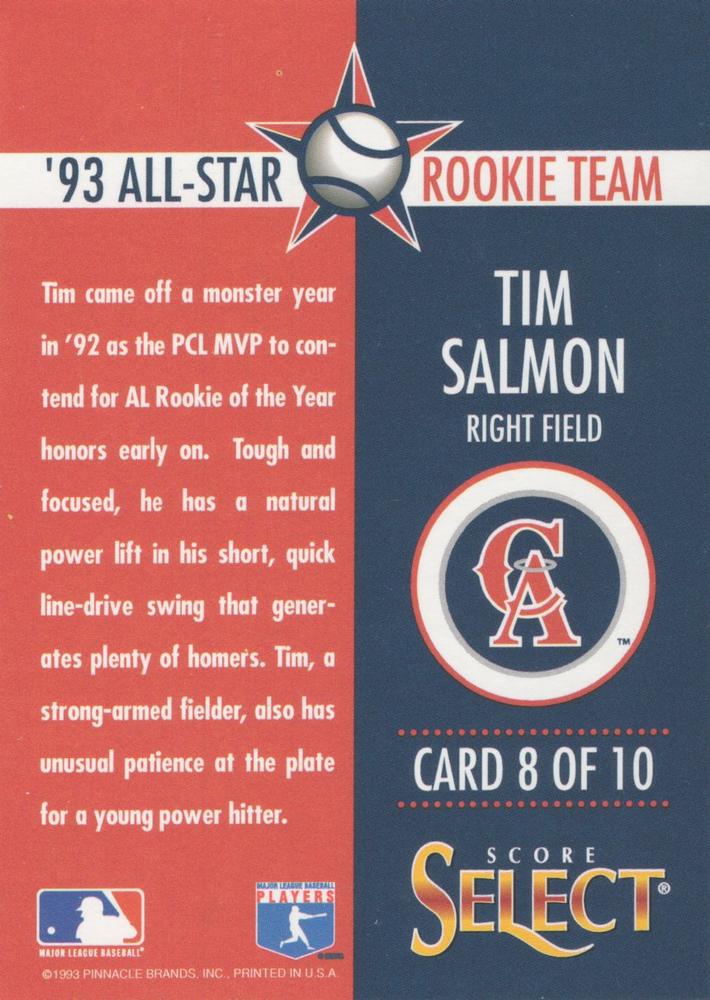 Tim Salmon  baseball card collectible - Main Image 2