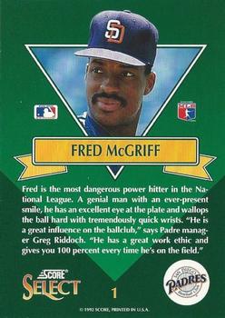 Fred McGriff  baseball card collectible - Main Image 2