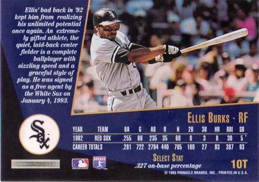 Ellis Burks  baseball card collectible - Main Image 2