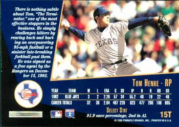 Tom Henke  baseball card collectible - Main Image 2