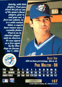 Paul Molitor  baseball card collectible - Main Image 2