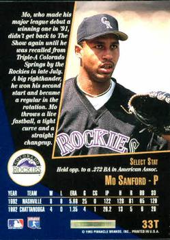 Mo Sanford  baseball card collectible - Main Image 2