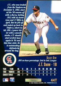 J.T. Snow  baseball card collectible - Main Image 2