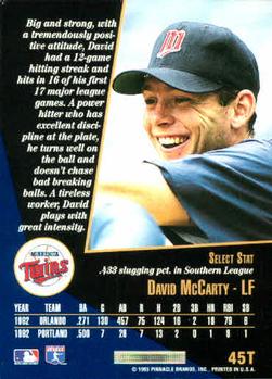 David McCarty  baseball card collectible - Main Image 2