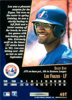 Lou Frazier  baseball card collectible - Main Image 2