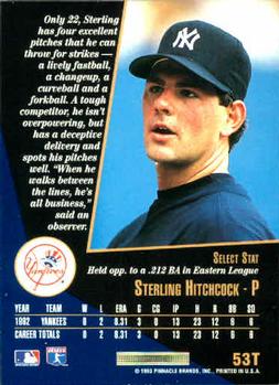 Sterling Hitchcock  baseball card collectible - Main Image 2