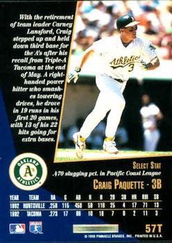 Craig Paquette  baseball card collectible - Main Image 2