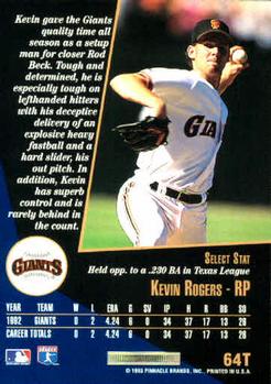Kevin Rogers  baseball card collectible - Main Image 2