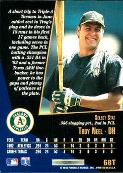 Troy Neel  baseball card collectible - Main Image 2