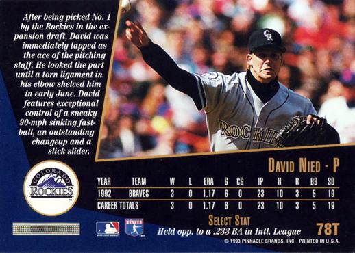 David Nied  baseball card collectible - Main Image 2