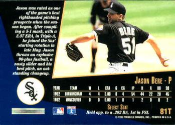 Jason Bere  baseball card collectible - Main Image 2