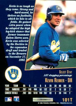 Kevin Reimer  baseball card collectible - Main Image 2