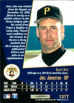 Joel Johnston  baseball card collectible - Main Image 2