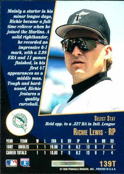 Richie Lewis  baseball card collectible - Main Image 2