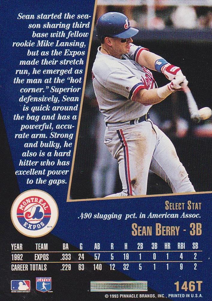 Sean Berry  baseball card collectible - Main Image 2
