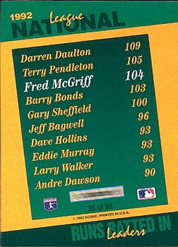 Fred McGriff  baseball card collectible - Main Image 2