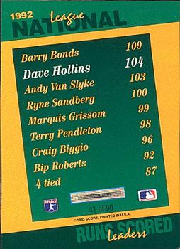 Dave Hollins  baseball card collectible - Main Image 2