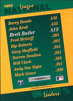 Brett Butler  baseball card collectible - Main Image 2