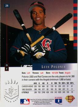 Luis Polonia  baseball card collectible - Main Image 2
