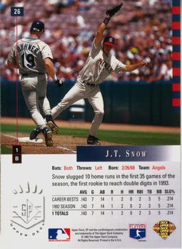 J.T. Snow  baseball card collectible - Main Image 2