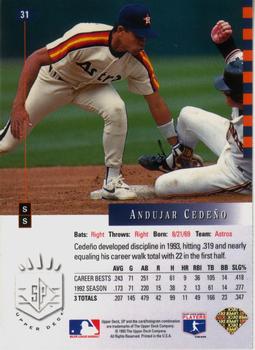 Andujar Cedeno  baseball card collectible - Main Image 2