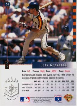Luis Gonzalez  baseball card collectible - Main Image 2