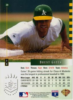Brent Gates  baseball card collectible - Main Image 2