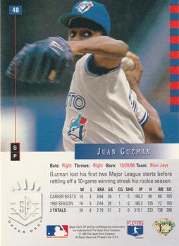Juan Guzman  baseball card collectible - Main Image 2