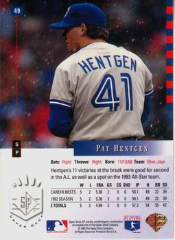 Pat Hentgen  baseball card collectible - Main Image 2