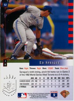 Ed Sprague  baseball card collectible - Main Image 2