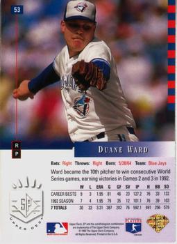 Duane Ward  baseball card collectible - Main Image 2