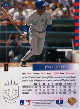 Devon White  baseball card collectible - Main Image 2