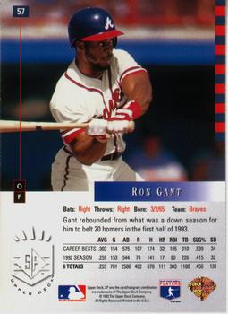 Ron Gant  baseball card collectible - Main Image 2
