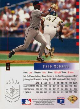 Fred McGriff  baseball card collectible - Main Image 2