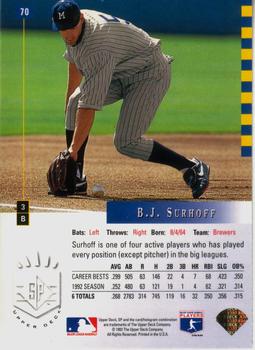 B.J. Surhoff  baseball card collectible - Main Image 2