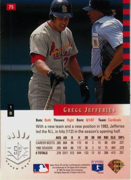 Gregg Jefferies  baseball card collectible - Main Image 2