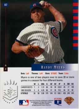 Randy Myers  baseball card collectible - Main Image 2