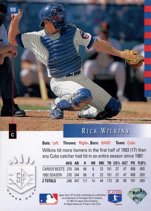 Rick Wilkins  baseball card collectible - Main Image 2