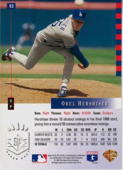 Orel Hershiser  baseball card collectible - Main Image 2