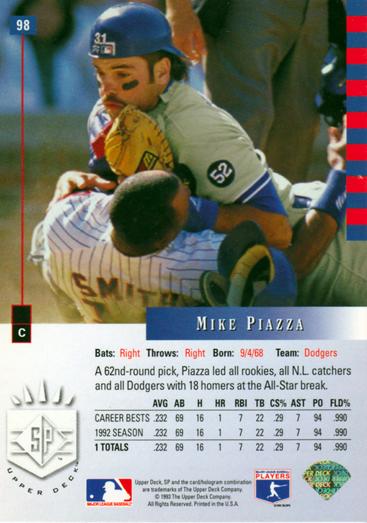 Mike Piazza  baseball card collectible - Main Image 2