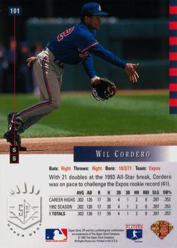 Wil Cordero  baseball card collectible - Main Image 2