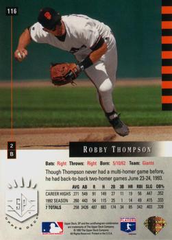 Robby Thompson  baseball card collectible - Main Image 2