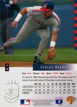 Carlos Baerga  baseball card collectible - Main Image 2
