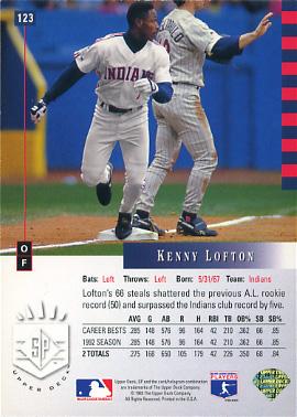 Kenny Lofton  baseball card collectible - Main Image 2